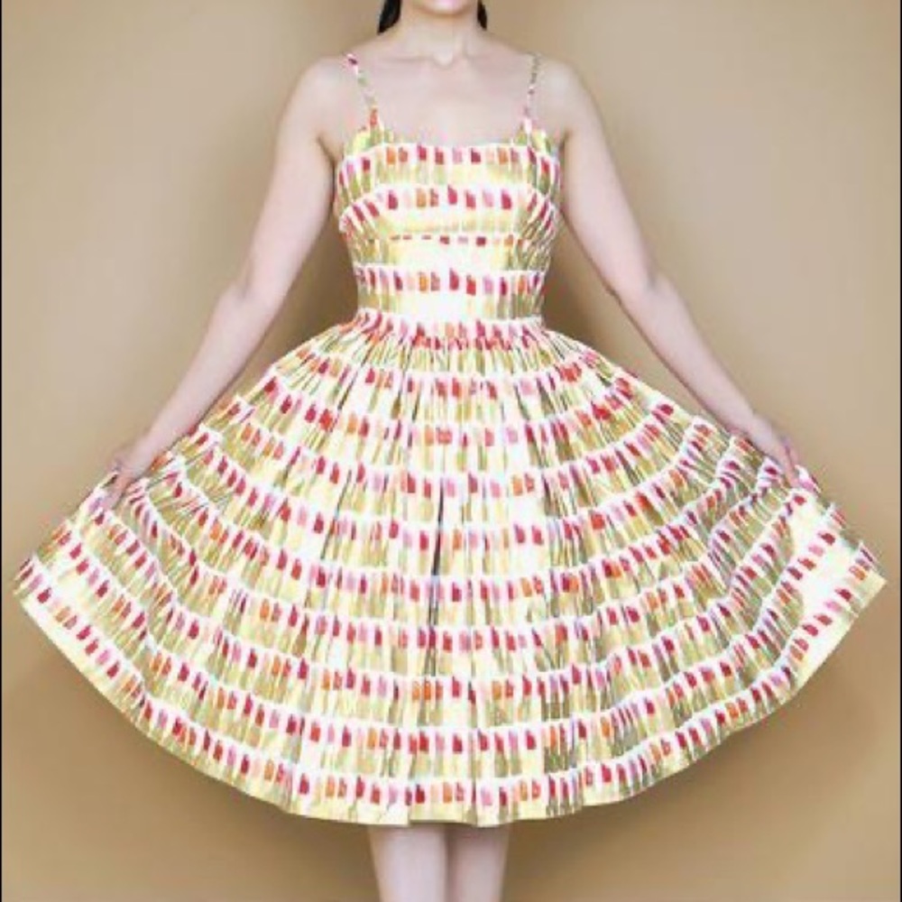 Bernie Dexter Chelsea Dress In Lipstick Print M